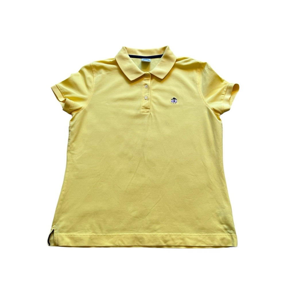 Brooks Brothers Performance‎ Polo Shirt Men XL Slim Fit Cotton Yellow Gold